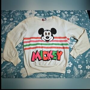 Retro 1980s Mickey Mouse 'Moving Eyes' Sweatshirt Size Small